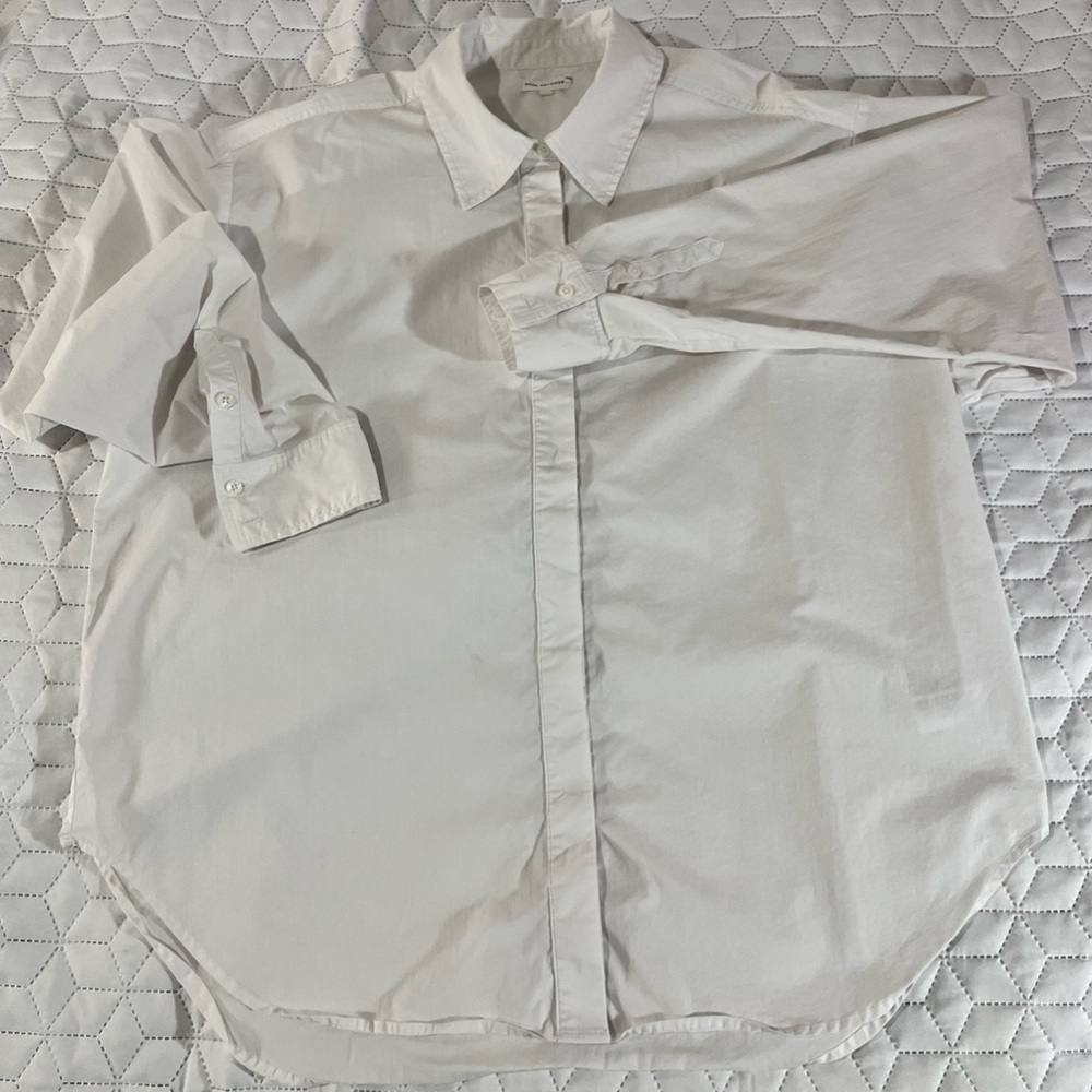 Good American White Oversized Button Up Shirt Size 4 - Picture 3 of 10